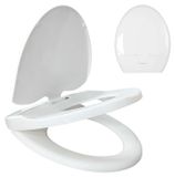 StarTech Toiletzitting - Rond - Met automatische zittingverlaging - Snelsluiting voor eenvoudige reiniging - Montage vanaf boven - Wit