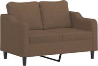 vidaXL Tweezitsbank 120 cm stof bruin