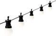 Garden Lights Lichtsnoer 12 Volt - Zwart - 8 W - Kunststof - 5 cm
