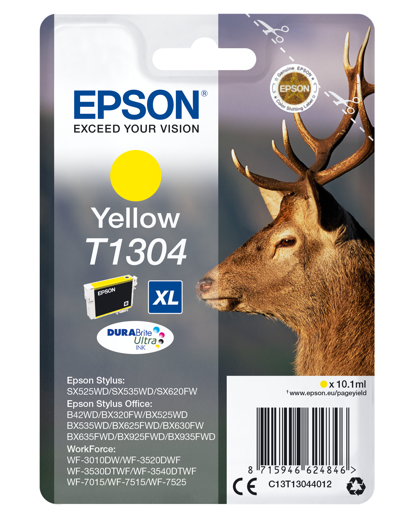 Epson Stag inktpatroon Yellow T1304 DURABrite Ultra Ink single pack / geel