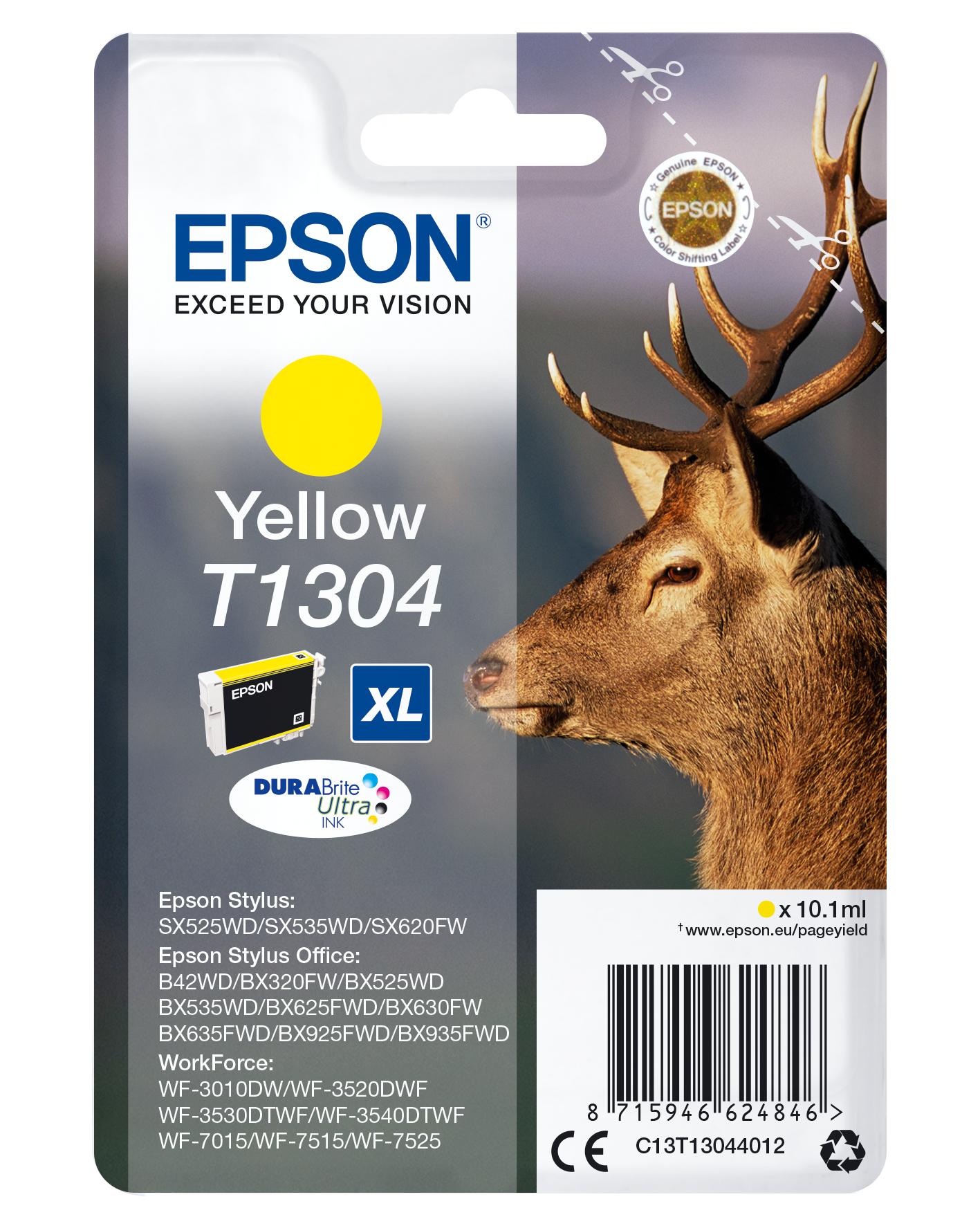 Epson T1304 Yellow inktcartridge - DURABrite Ultra Ink