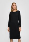 s.Oliver - Robe mi-longue pour femme avec motif texturé