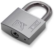 DX Hangslot Messing Verchroomd, 50 mm, RVS beugel