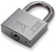 DX Hangslot Messing Verchroomd, 50 mm, RVS beugel