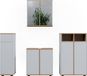 Vicco Ensemble de salle de bain Didi, Blanc/Chêne artisanal, 4 pièces