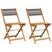 VidaXL Tuinstoel Terras Acaciahout Grijs (2 stuks)