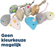 Trixie kattenspeelgoed muis pluche met catnip 5 cm 90 st