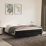 vidaXL Boxspring Bed 180x200 cm Zwart Fluweel
