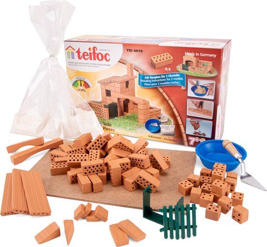 Teifoc Bouwdoos - Klein Huisje - Klei incl. speelset - 6+ jaar