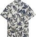 Superdry Cabana Poolside Overhemd Korte Mouw Heren XXL Gebloemd Katoen Banana Leaf Ecru