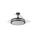 Eden pulse Plafondventilator, zwart, 72 W, 6120 lm, lichtkleur naar keuze, 32/47 x 50/110 cm