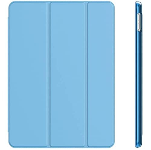 The Wolfdragon Beschermhoesje voor iPad 9,7 inch, ultradun en licht, voor Smart Case met doorzichtige achterkant bescherming, met automatische wekker/slaap - blauw