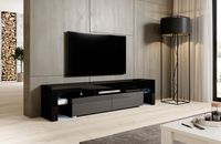 Cama TORO200 TV-meubel & entertainment center 2 schappen zwart/grijs gloss