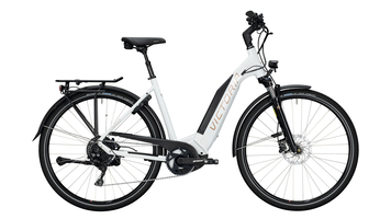 Victoria eTrekking 10.9 Dames Elektrische Hybride Fiets - Misty White / Silver - 2021 - 56cm