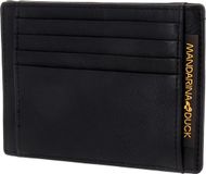 MANDARINA DUCK Leren Kaarthouder Dual Card Holder Black Zwart