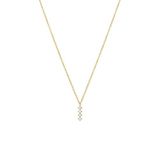 Lucardi Dames Stalen goldplated ketting met zirkonia