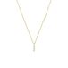 Lucardi Dames Stalen goldplated ketting met zirkonia