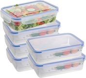 Excellent Houseware Vershoudbakje - 6 stuks - 1400 ml - Transparant - Kunststof