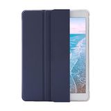 HUEZOE Beschermhoes voor iPad 10,2 inch, iPad 9/8/7 generatie (model 2021/2020/2019, model), beschermhoes met penhouder, auto/slaap, marineblauw