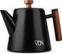 VDN Inox Theepot Dubbelwandig met Filter - Noir 1 Liter