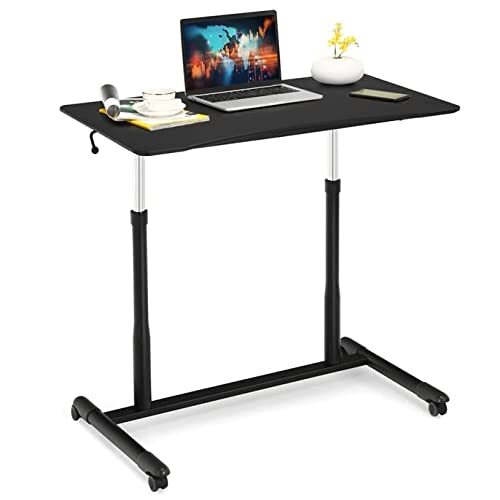 Costway Computertafel, zwart, 95 cm x 55 cm x 70-107 cm (l x b x h)