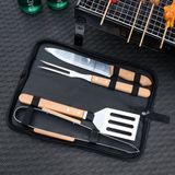 Merkloos 5 Delig BBQ Gereedschapset in Draagtas