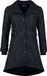 Gothicana by EMP Gothicana zwarte mantel met korset en studs-kraag - Dames - S