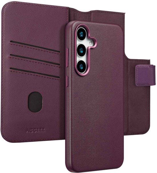 Accezz Leather Bookcase 2-in-1 met MagSafe voor de Samsung Galaxy S25 Plus - Heath Purple