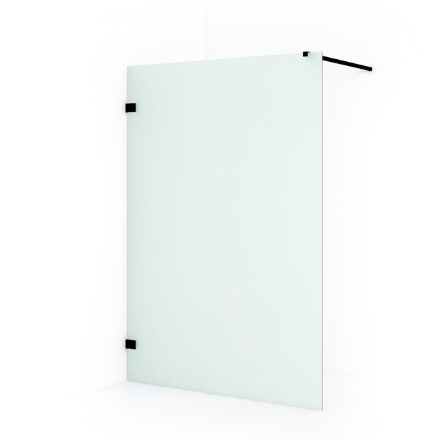 Maxaro Inloopdouche Diamond 140cm 8mm Mat Zwart