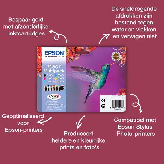 Epson T0805 - Inktcartridge / Licht Cyaan