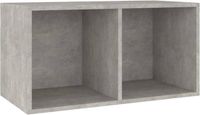 vidaXL Opbergbox voor LP's 71x34x36 cm bewerkt hout betongrijs