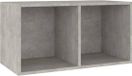 vidaXL Opbergbox voor LP's 71x34x36 cm bewerkt hout betongrijs