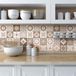 Tegelstickers, zelfklevend, cementtegelstickers, wanddecoratie, tegelstickers voor badkamer en keuken, 20 x 20 cm, 9 stuks