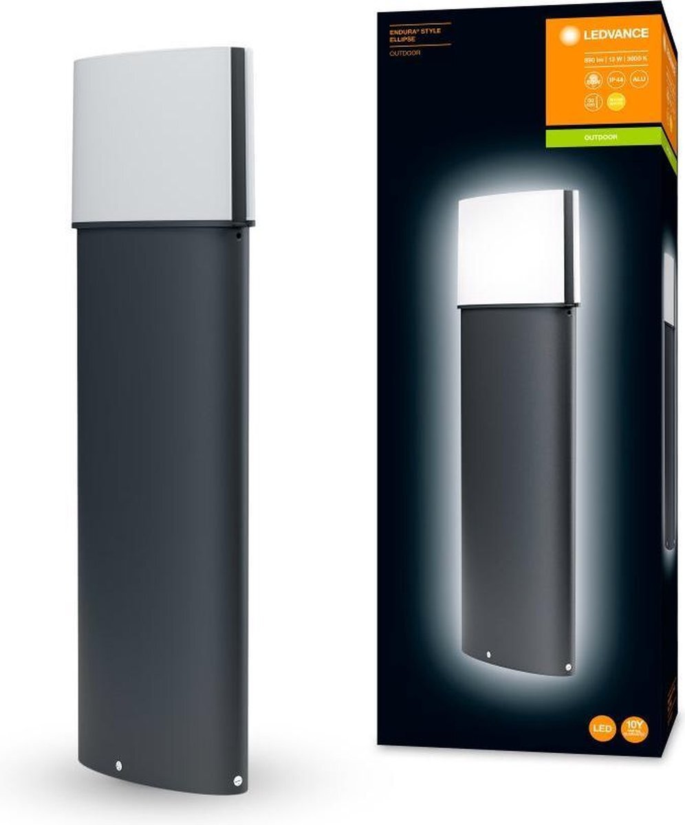 Ledvance Wand- en plafondarmatuur LED: voor muur, ENDURA STYLE ELLIPSE / 12,50 W, 220…240 V, Warm wit, 3000 K, body materiaal: aluminum, IP44