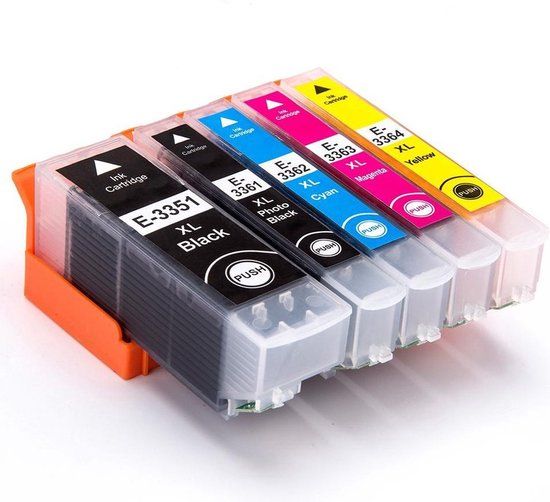 Inktkenners Inktcartridge Geschikt voor Epson 33XL - Multipack van 5 stuks - Met Chip