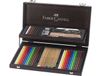 Faber-Castell 110084 Crayons de couleur - Boîte en bois d'acajou - 53 pièces