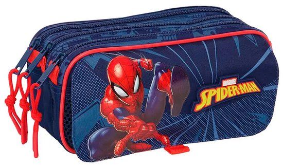Safta Spider-Man Triple Etui Blauw Man