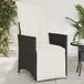 Polyrotan Fauteuil de jardin avec dossier réglable et coussins