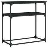VidaXL Wandtafel 75x35,5x75 cm bewerkt hout zwart