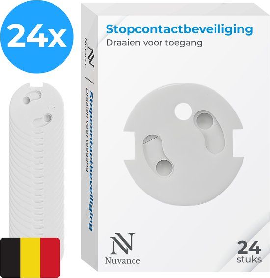 Nuvance Stopcontactbeveiliging - 24 Stuks - Wit