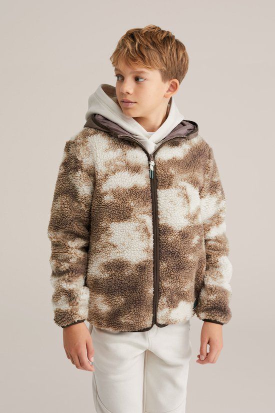 WE Fashion Teddy jas bruin