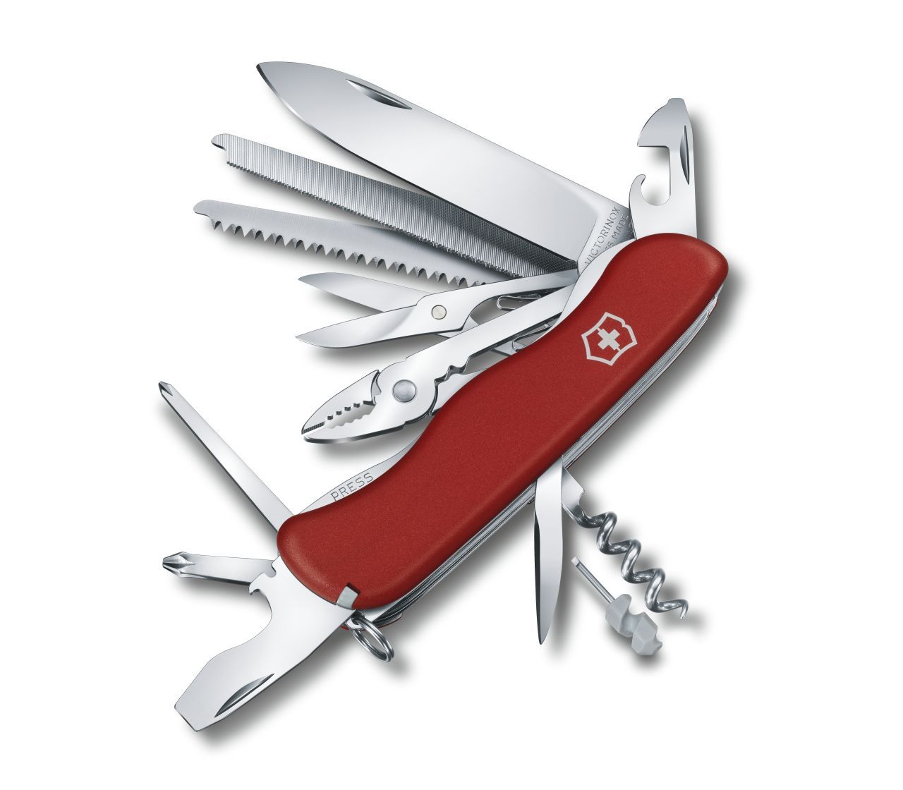 Victorinox Work Champ Red Swiss Army Knife - 21 Functions - Red