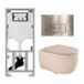 Geberit QeramiQ Dely Swirl Toiletset - Mat Beige
