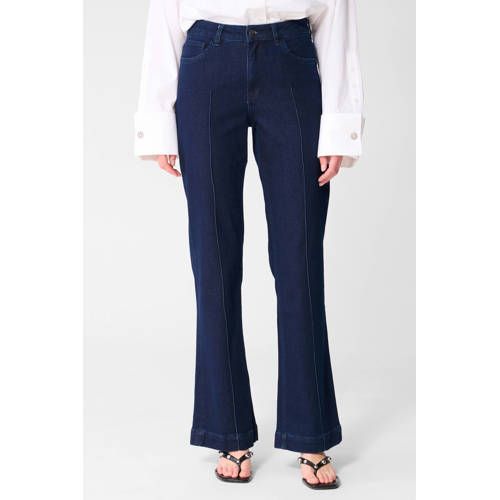 Shoeby Flared Fit Jeans Dark Blue Denim