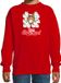 Bellatio Decorations Shoppartners Bv Foute Kerst sweater / Kerst trui met hamsterende kat Merry Christmas rood voor kinderen - Maat 152/164