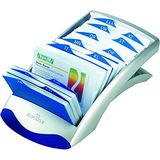 Durable 241323 VEGAS VISIFIX® DESK, voor 200 kaarten, incl. register A-Z, zilver.