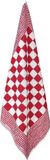 Treb Horecalinnen Handdoeken - 5 Stuks - Rood en Wit Geblokt - 50x50cm