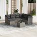 Maison Exclusive - Ensemble de meubles de jardin 8 pièces avec canapé et coussins, gris, en polyrotin