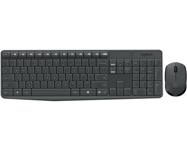 Logitech MK235 Wireless Keyboard and Mouse Combo - Portuguese - Grey