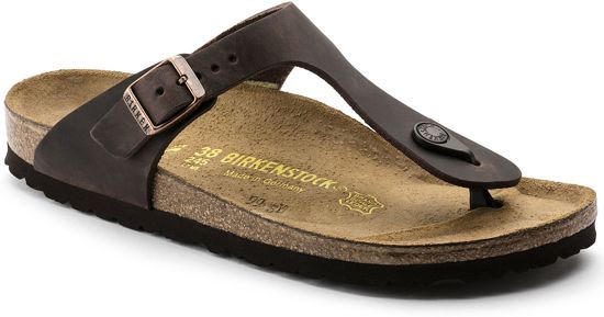 Birkenstock Gizeh Habana regular Oiled Leather - Teenslippers Dames - Maat 38 - 4040714626352